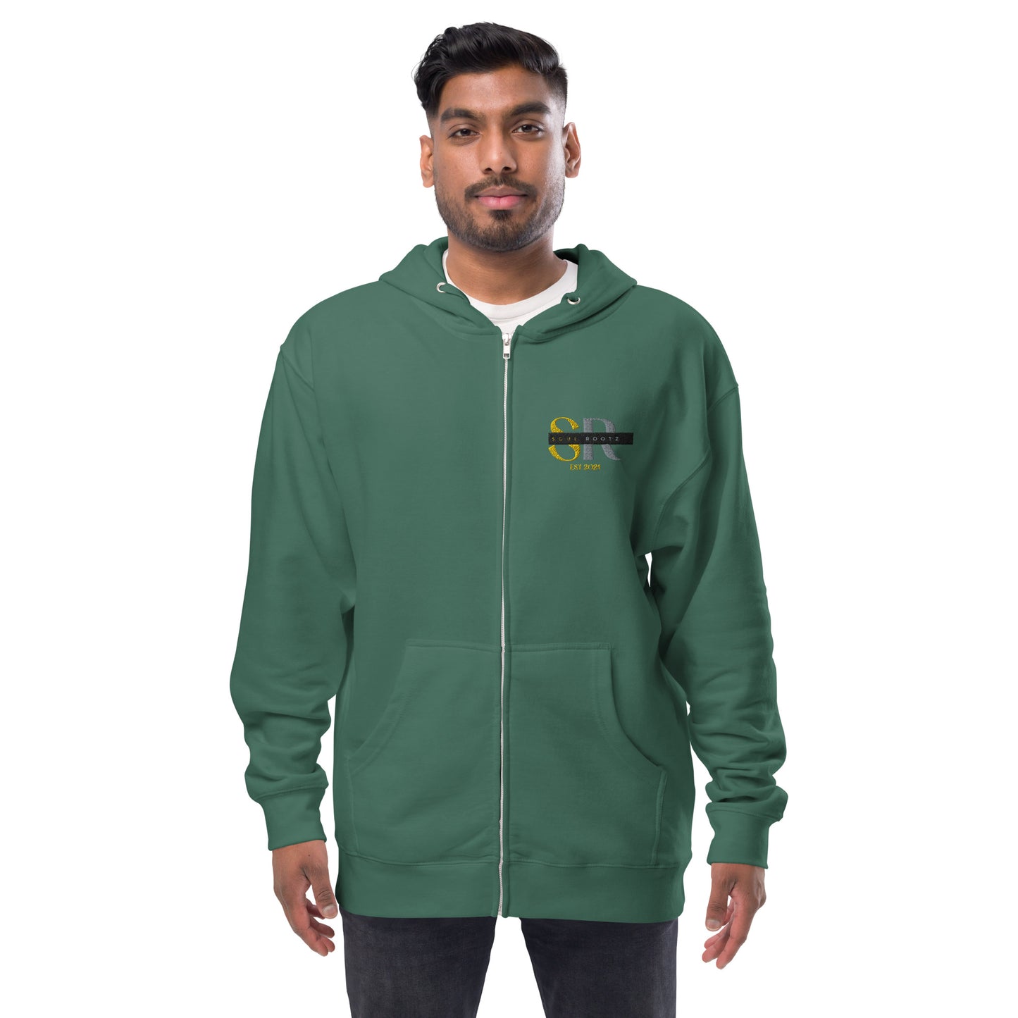 Positive King/Queen Gold Unisex fleece zip up hoodie