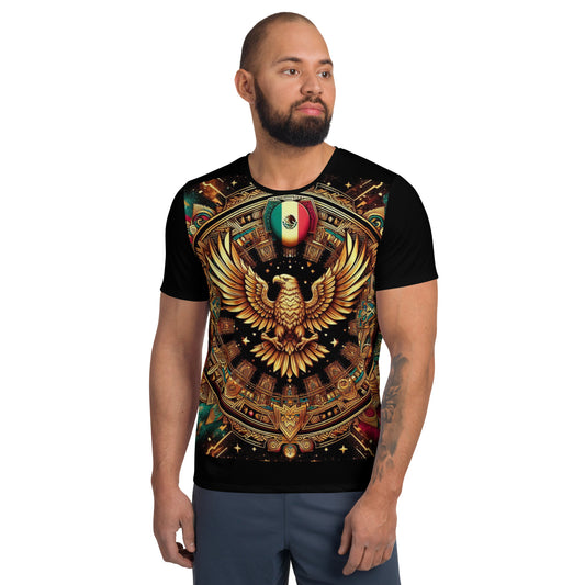 Aguila De Oro All-Over Print Men's Athletic T-shirt